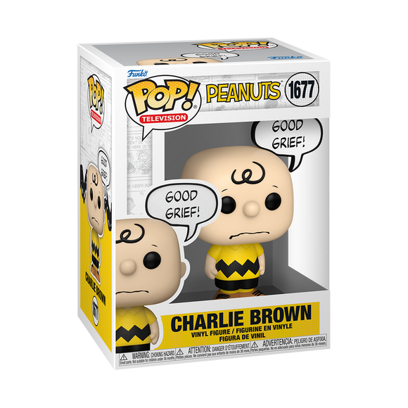 Funko POP! Peanuts Charlie Brown Good Grief Figure #1677!