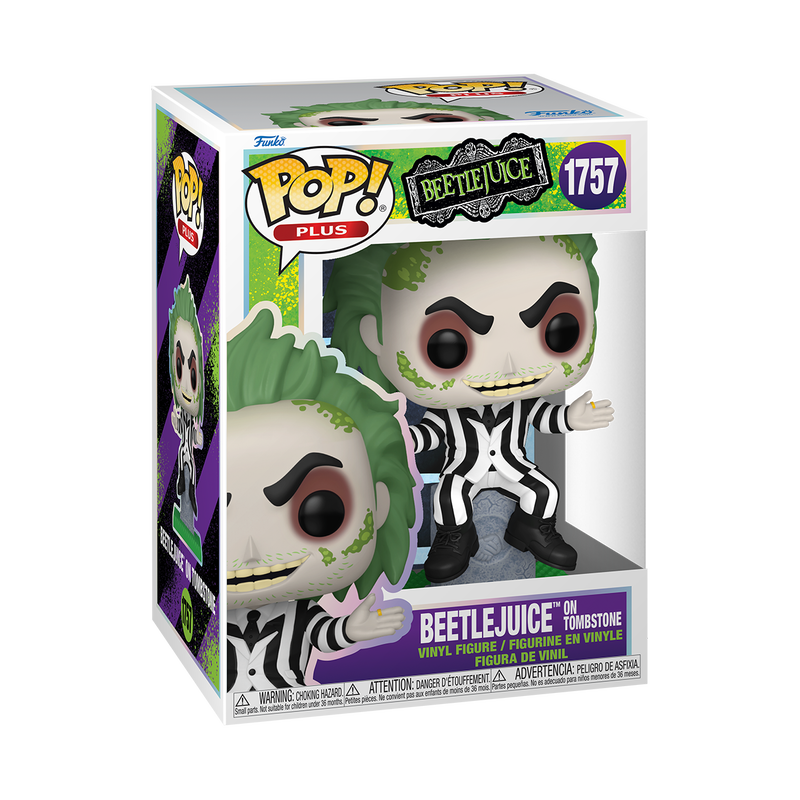 Funko POP! Plus Horror Beetlejuice on Tombstone Figure #1757!