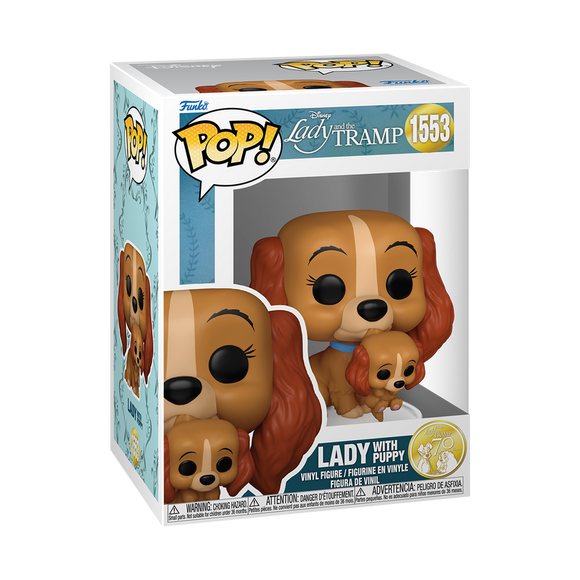 Funko Pop! Disney Lady & The Tramp Anniversary Lady with Puppy Figure #1553!