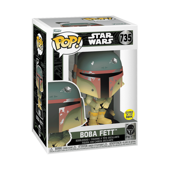 Funko POP! Star Wars Boba Fett with Rifle Glow Figure #735!