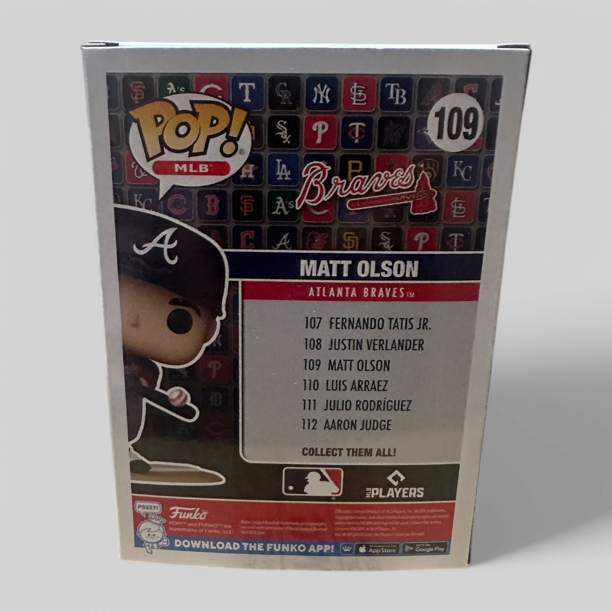 Funko Pop! MLB Matt Olson Atlanta Braves Baseball Figure #109!