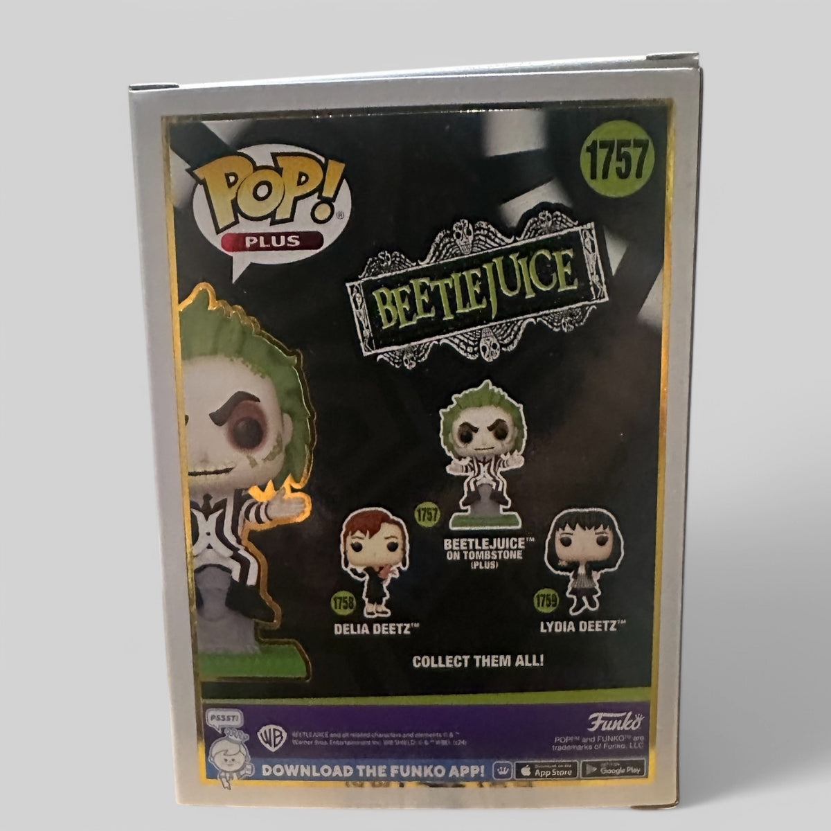Funko POP! Plus Horror Beetlejuice on Tombstone Figure #1757!