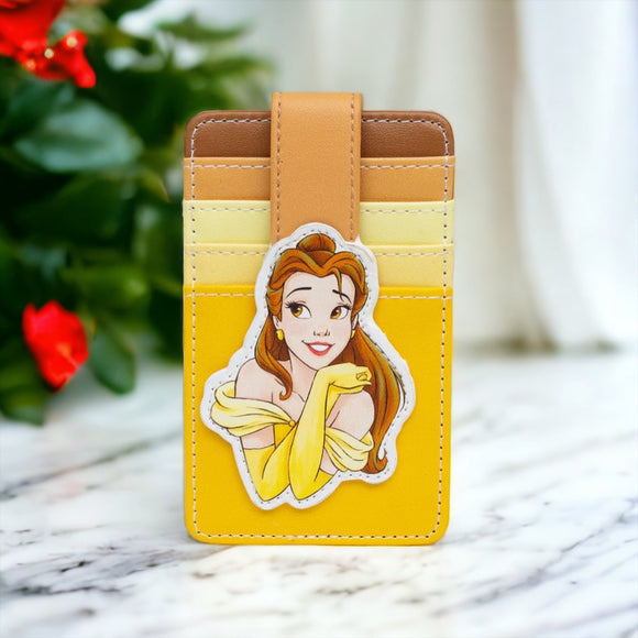Disney Beauty & The Beast - Belle Pose Yellow Character Wallet ID Card Holder