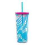 Disney Stitch Jamming Plastic Tumbler with Lid and Straw 20oz Cup