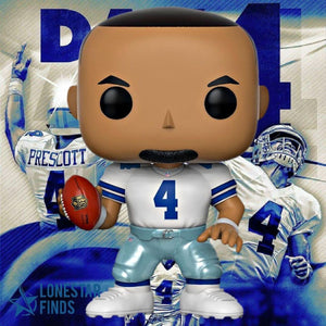 Funko POP! NFL Football Dak Prescott Dallas Cowboys White Home Uniform Figure #67!