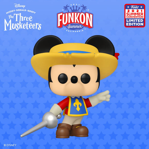 Funko Pop! Disney The Three Musketeers - Mickey Mouse  2021 Summer Exclusive #1042!