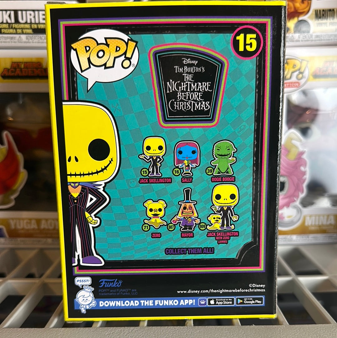 Funko Pop! Disney Nightmare Before Christmas Jack Skellington Blacklight Figure #15!