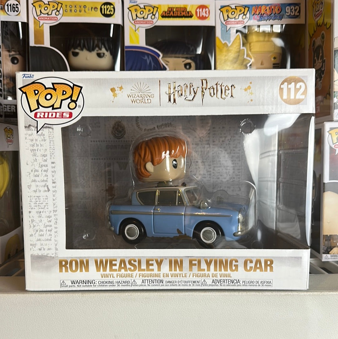 Funko POP! Rides Harry Potter - Ron Weasley in Flying Car Figure #112!