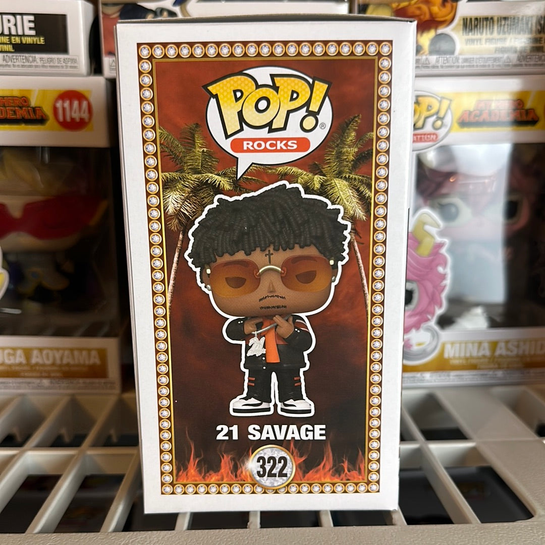 21 Savage with Glasses Rap Music Vinyl Pop! Figure Toy #322 FUNKO NEW IN  BOX