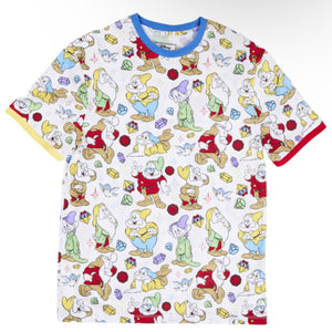 Loungefly Snow White and the Seven Dwarfs Tri-Color Ringer Tee