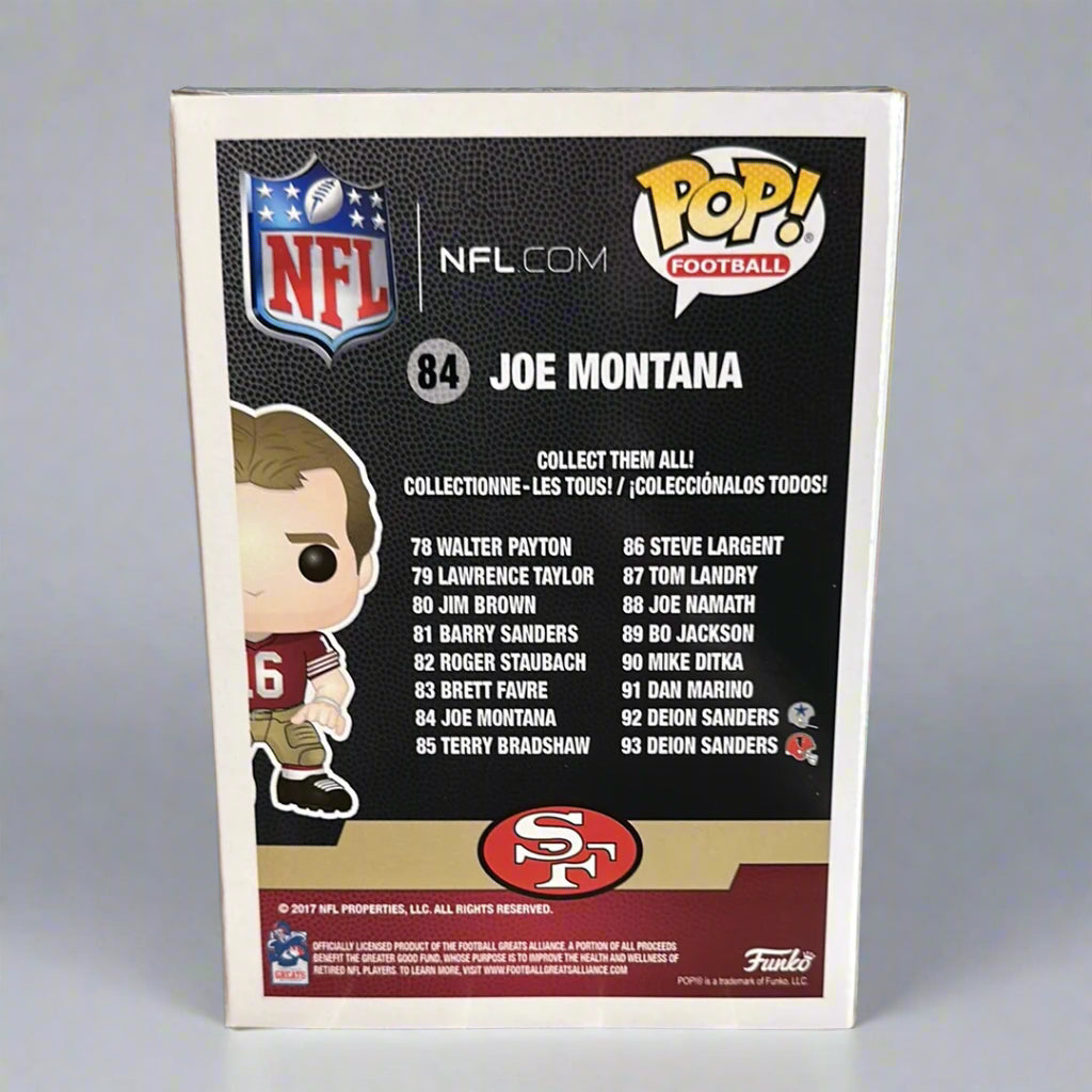 Funko POP! NFL Football Legends Joe Montana San Francisco 49ers Quarterback Figure #84!
