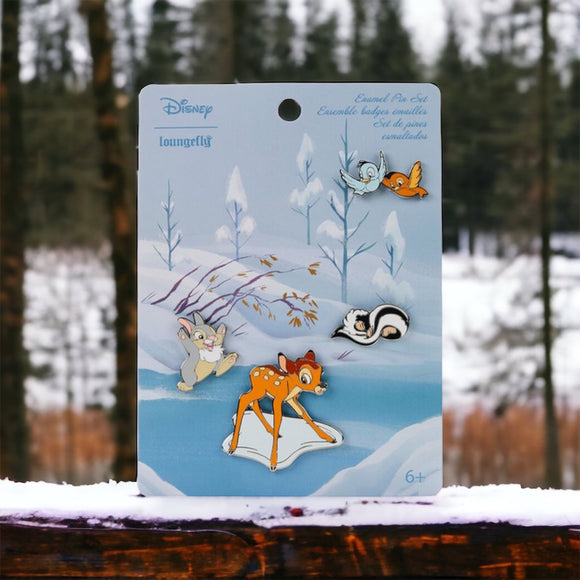 Disney Loungefly 4 Pin Set - Bambi Snow Day