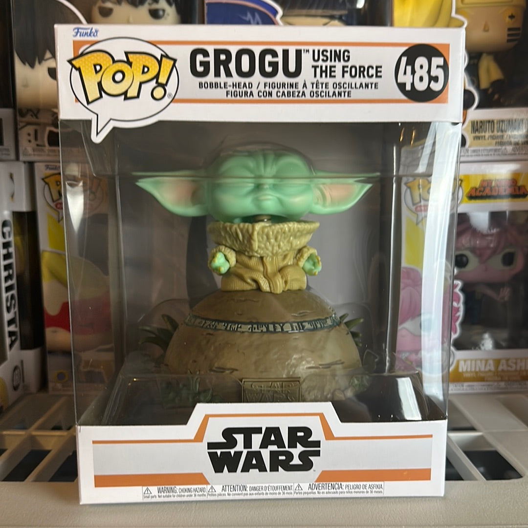 Funko POP! Star Wars The Mandalorian - Grogu Using the Force Deluxe Figure #485!