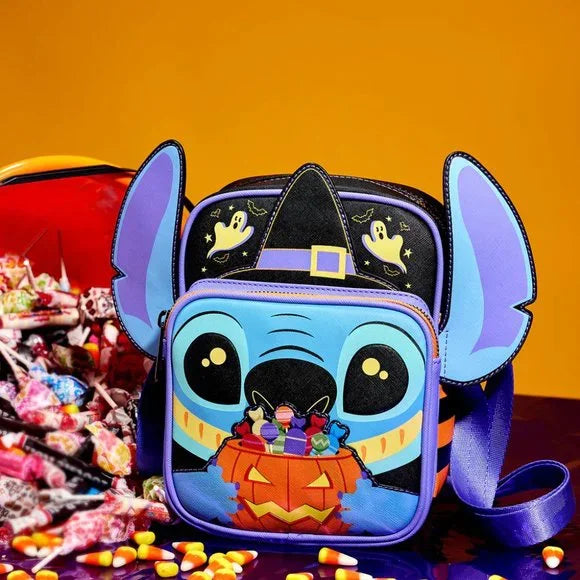 Loungefly Disney Lilo & Stitch Glow Halloween Candy Passport Bag!