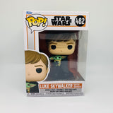 Funko POP! Star Wars The Mandalorian Luke Skywalker Holding Grogu Figure #482!