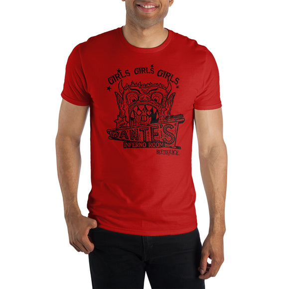 Beetlejuice Dante’s Inferno Room Red Tee Short Sleeve T-Shirt Unisex