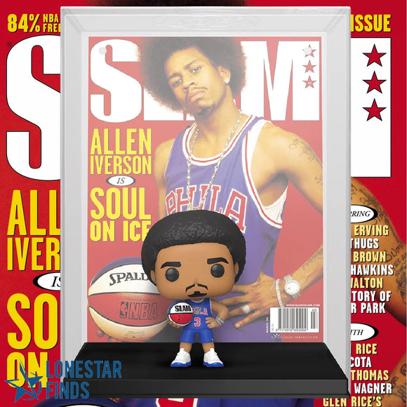 Funko POP! NBA Basketball AI Allen Iverson SLAM Magazine Philadelphia 76ers Deluxe Figure #01!
