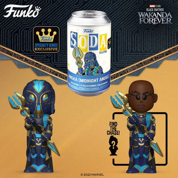 Funko Vinyl Soda Black Panther Wakanda Forever Aneka Midnight Angel Specialty Series Exclusive