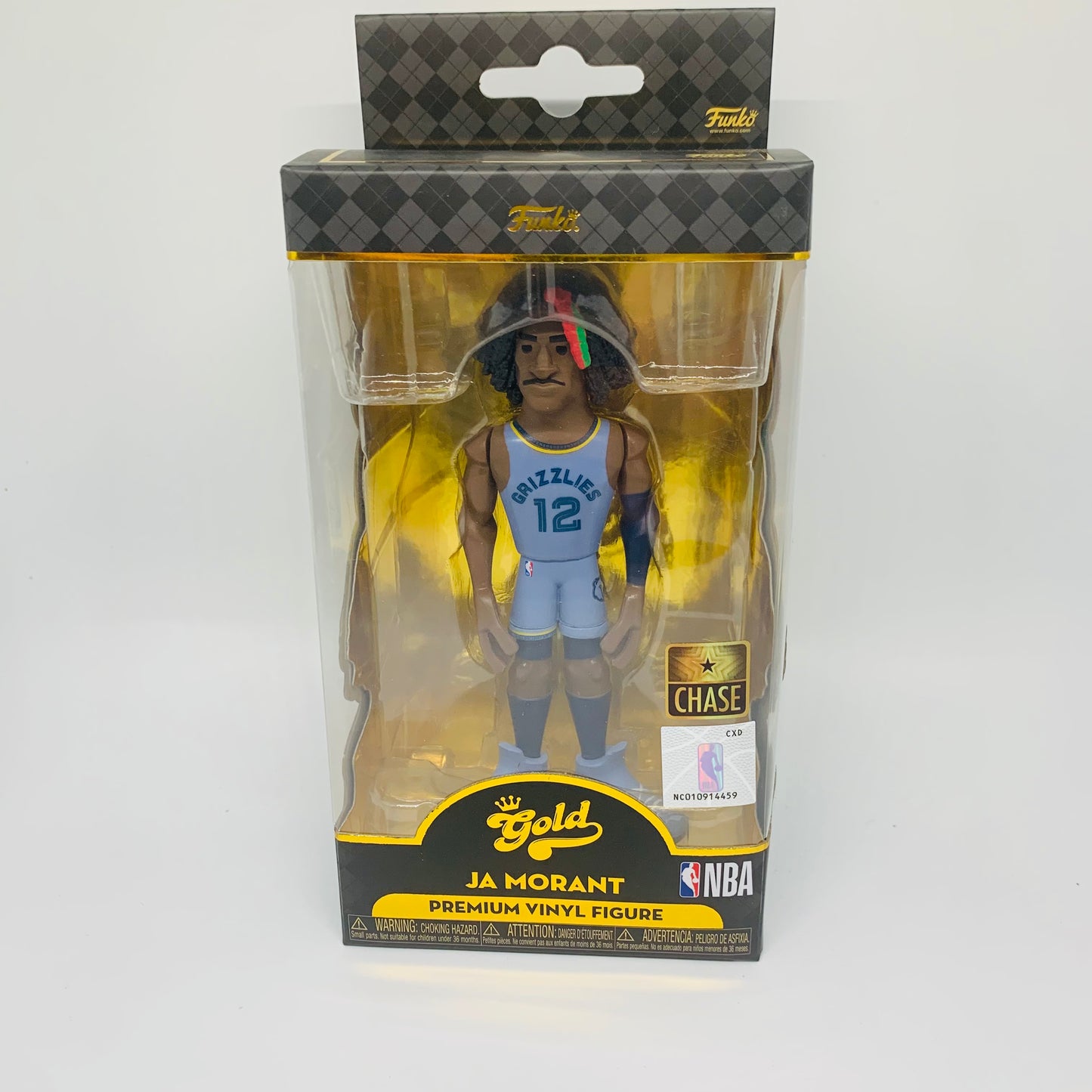 Funko Vinyl Gold 5” Ja Morant Memphis Grizzlies Chase NBA Figure!
