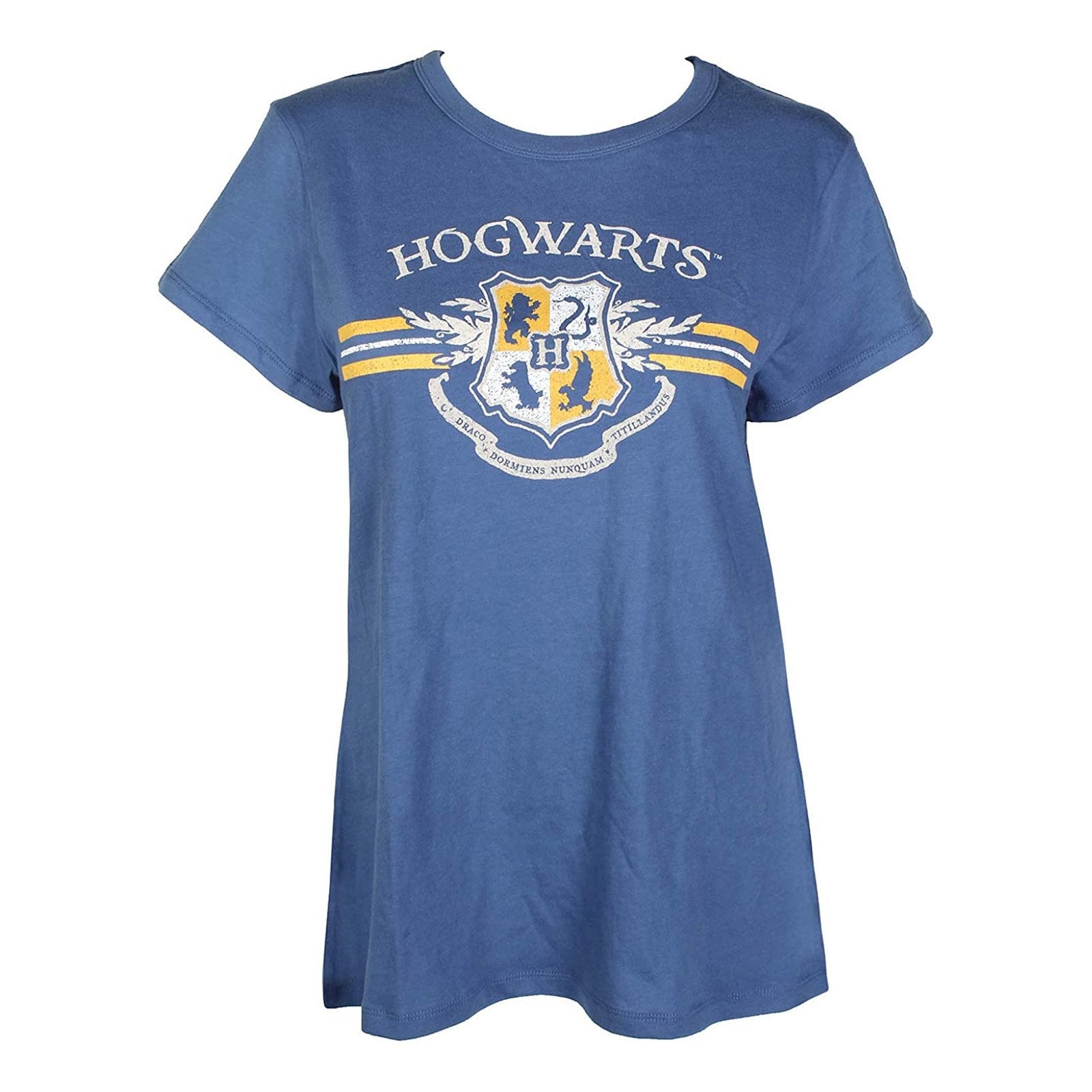 Crest Harry Finds T-Shirt Short – Sleeve Size Navy Tee Hogwarts Potter Juniors Lonestar