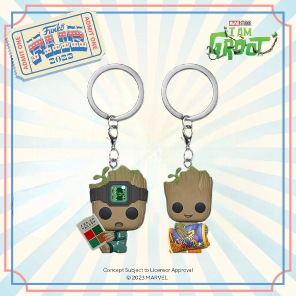 Funko Pocket Pop! Keychain Marvel I Am Groot Mini Figures!