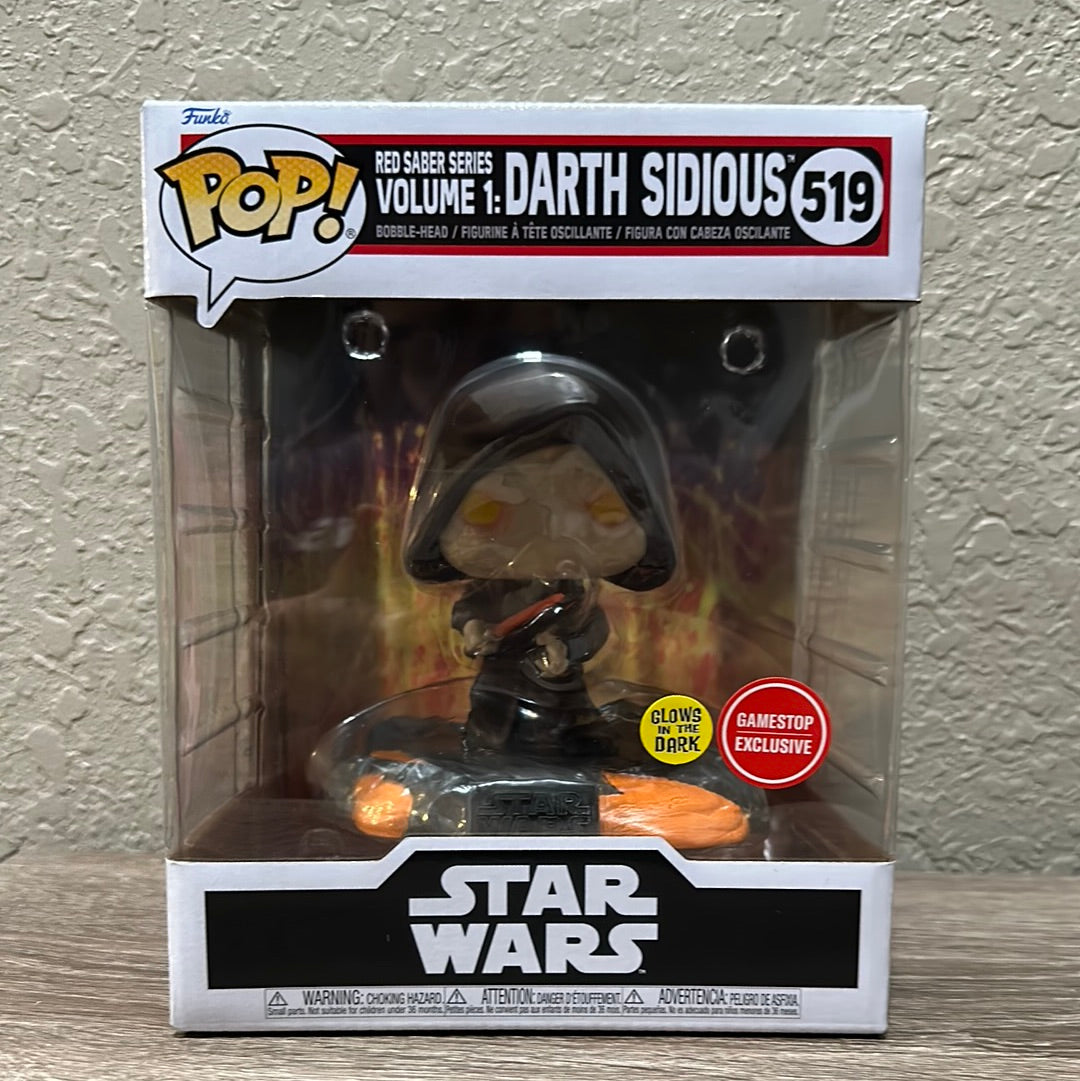 Funko POP! Star Wars Red Saber Series Volume 1 Darth Sidious Exclusive Figure #519!