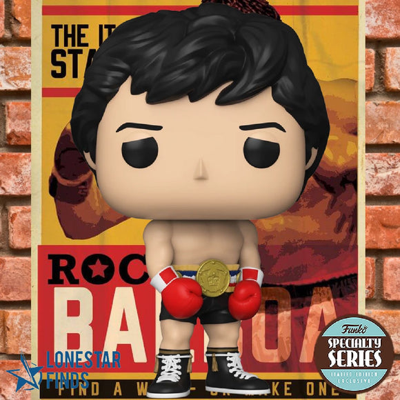 Funko Pop! Movies 45th Anniversary Rocky with Gold Belt Specialty Series Exclusive Figure #1180!