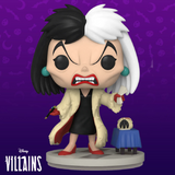 Funko Pop! Disney Villains 101 Dalmatians Cruella De Vil Figure #1083!