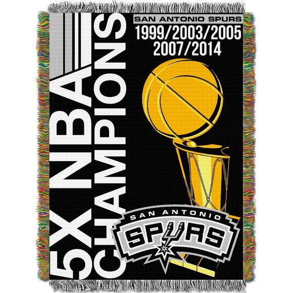 The Northwest Company 48” x 60” NBA San Antonio Spurs Championship Commemorative Tapestry Throw Blanket