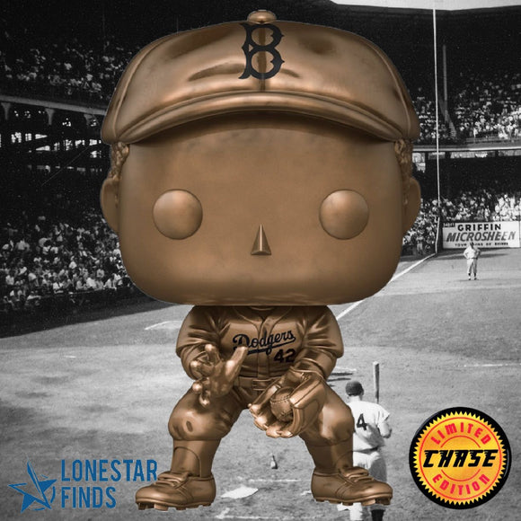 Funko Pop! MLB Icons Jackie Robinson Brooklyn Dodgers Bronze Chase Figure #42!