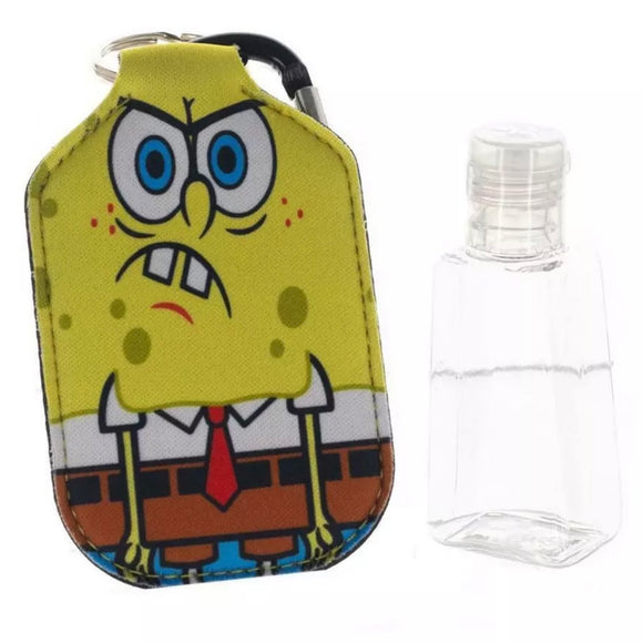 Nickelodeon Spongebob Squarepants Lotion Hand Soap The Essential Bottle Holder Neoprene Sleeve Keychain