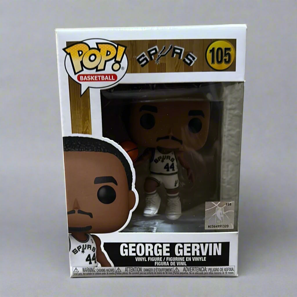 Funko POP! NBA Basketball Legends The Iceman George Gervin Hardwood Classics San Antonio Spurs Figure #105!