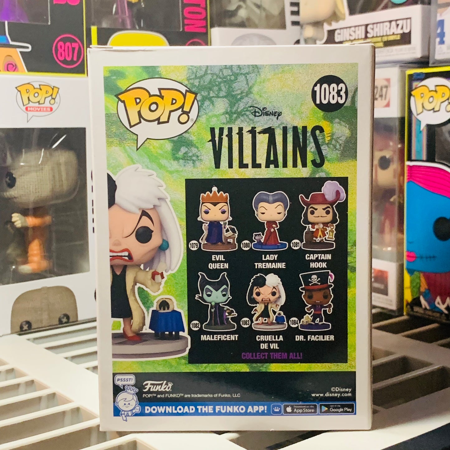 Funko Pop! Disney Villains 101 Dalmatians Cruella De Vil Figure #1083!