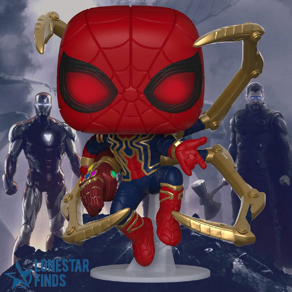 Funko Pop! Marvel Avengers Endgame Iron Spider w/ Nano Gauntlet Figure #574!