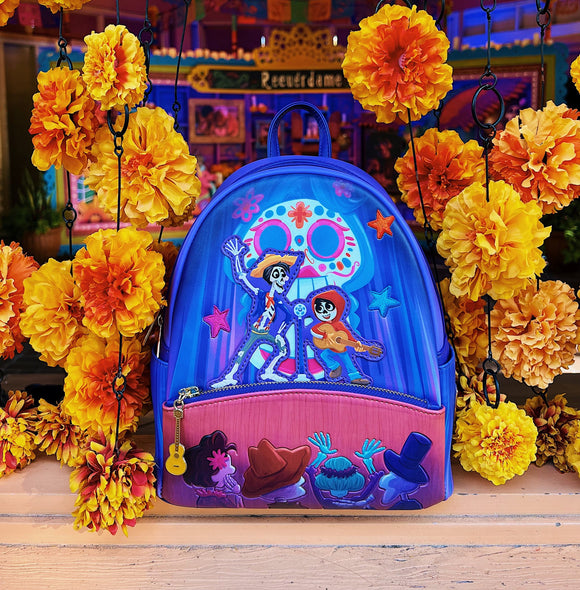 Loungefly Disney Coco Miguel & Hector Performance Scene Mini Backpack