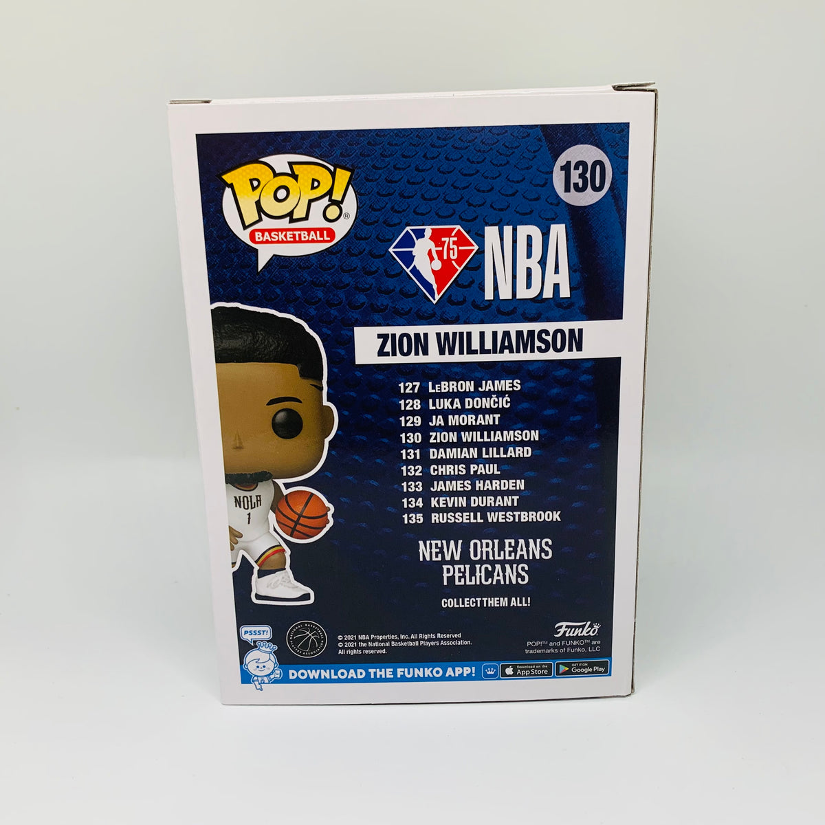 Funko POP! NBA Basketball Zion Williamson New Orleans Pelicans City Edition Figure #130!